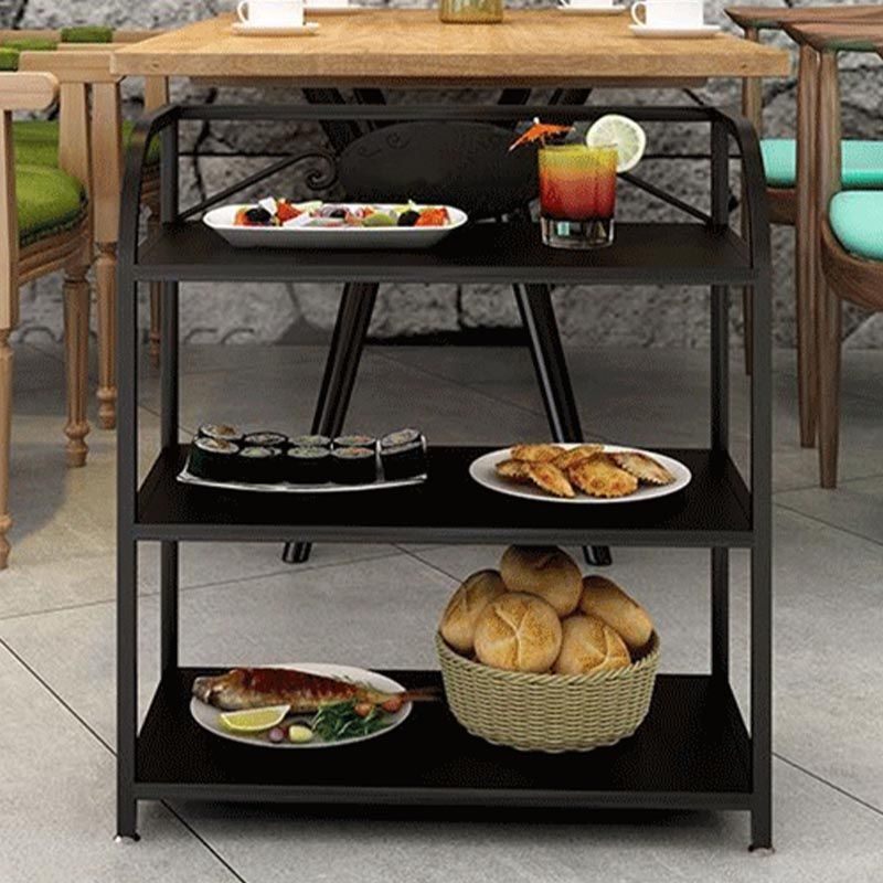 23.62"W Contemporary Metal Prep Table Rolling Prep Table for Dining Room