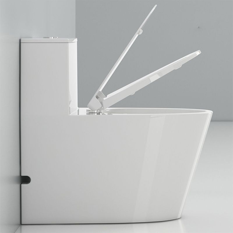Modern White Floor Mount Toilet Slow Close Seat Included Toilet Bowl for Bathroom