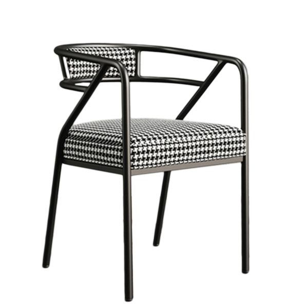 Glam Style Arm Chair Open Back Indoor Dining Chair for Dining Room