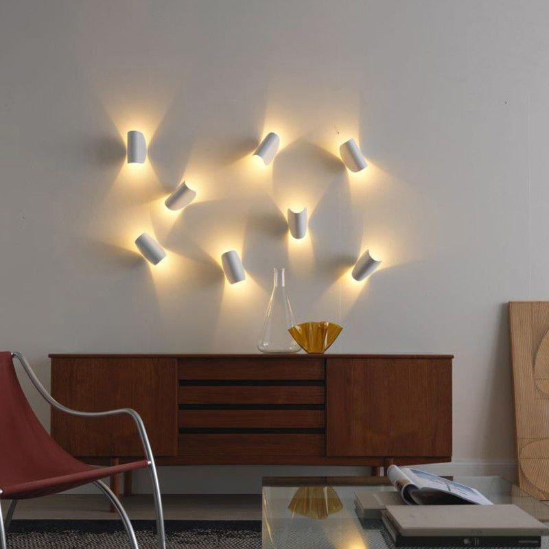 Nordic Style Metal Wall Light Colorful 6.5" High Wall Sconce for Living Room