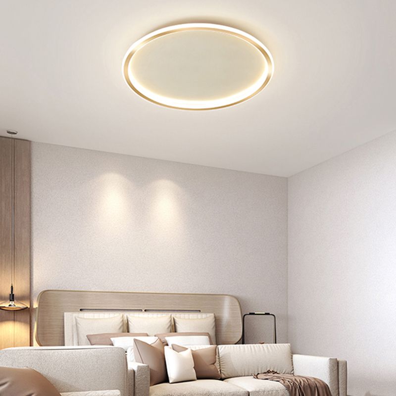 Circular Flush Mount Light Fixtures Modern Aluminum Flushmount