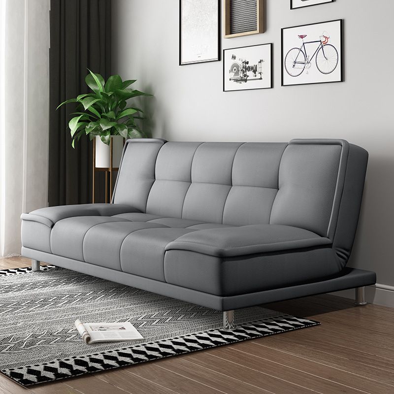 Pure Color Armless Sofa Square Seating for Living Room Bonus Room