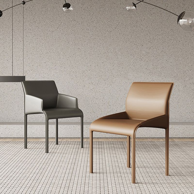 Upholstered Dining Accent Chair Faux Leather Dining Chair for Home