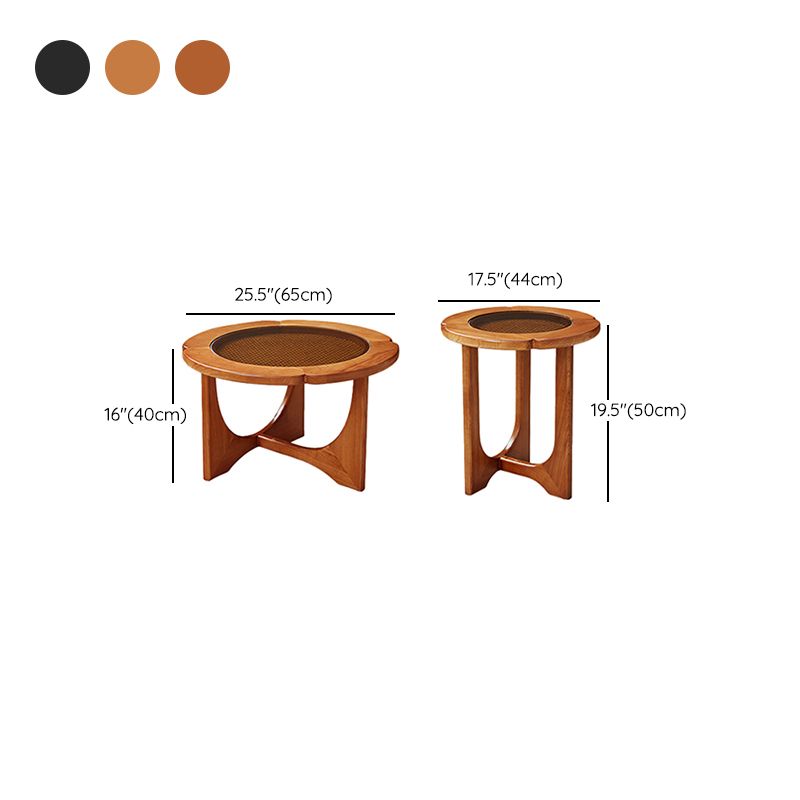 Glass Top Coffee or End Table Black Cross Legs Coffee Cocktail Table