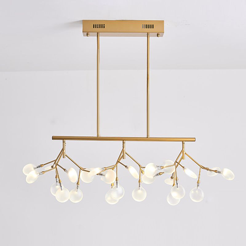 Luce a ciondolo regolabile a filo regolabile di lusso moderno Luce a soffitto in ferro battuto in ferro con ombra acrilica