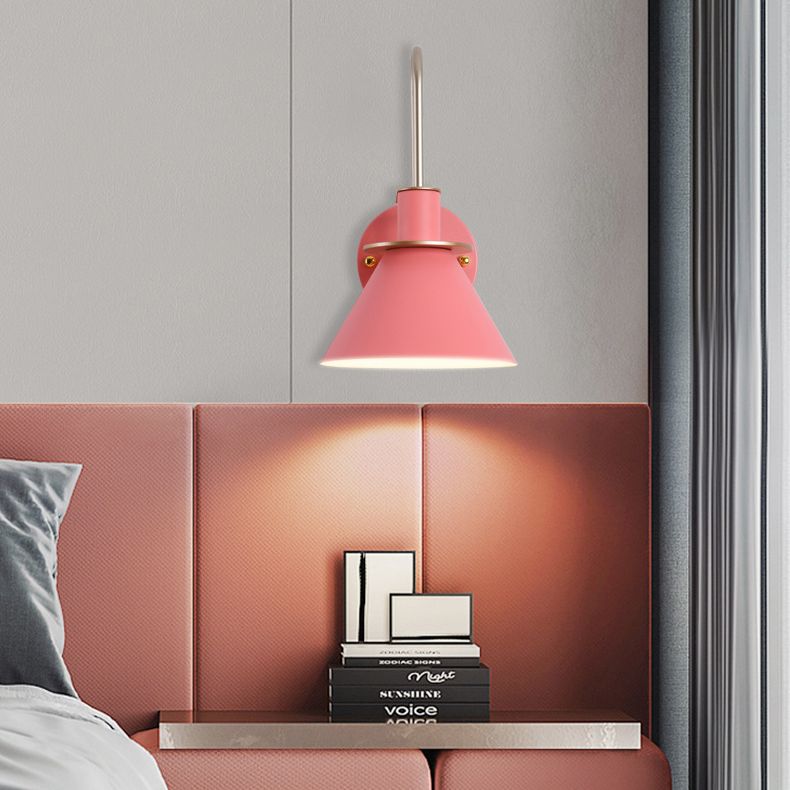 1 testa Macaron Iron Wall Sconce Plampshade Lampade per camera da letto