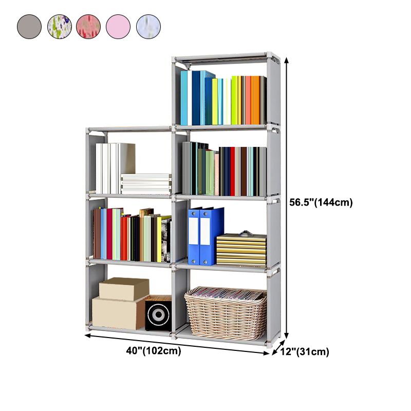 Contemporary Style Plastic Bookshelf Open Bookcase for Living Room