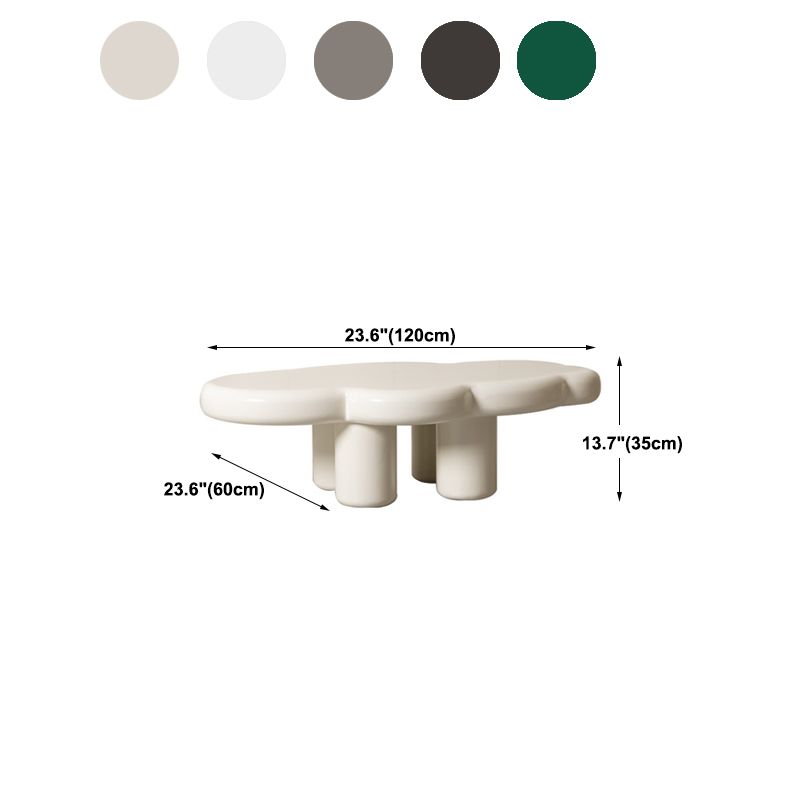 13.78" Tall Scandinavian Style Coffee Cocktail Table Wooden Coffee Table