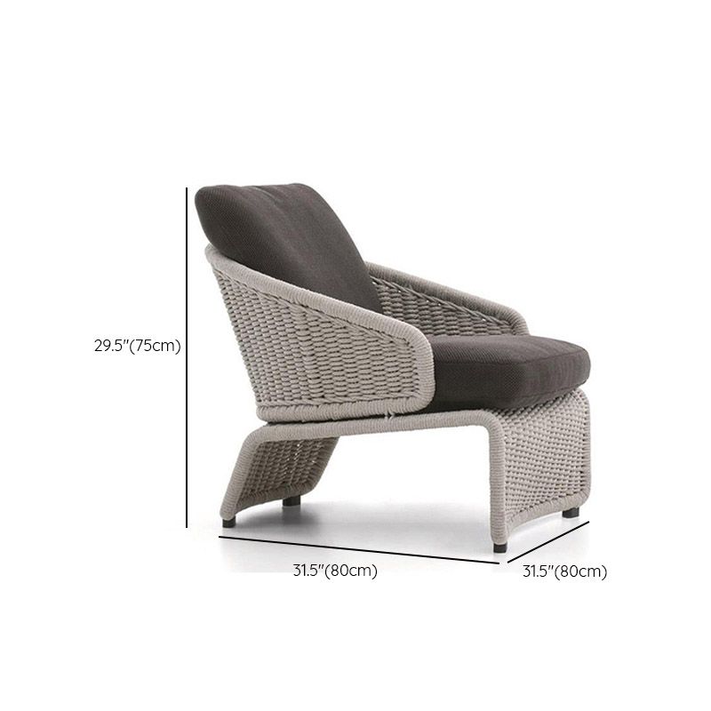 Wicker Outdoor Loveseat Metal Outdoor Patio Sofa with Cushions