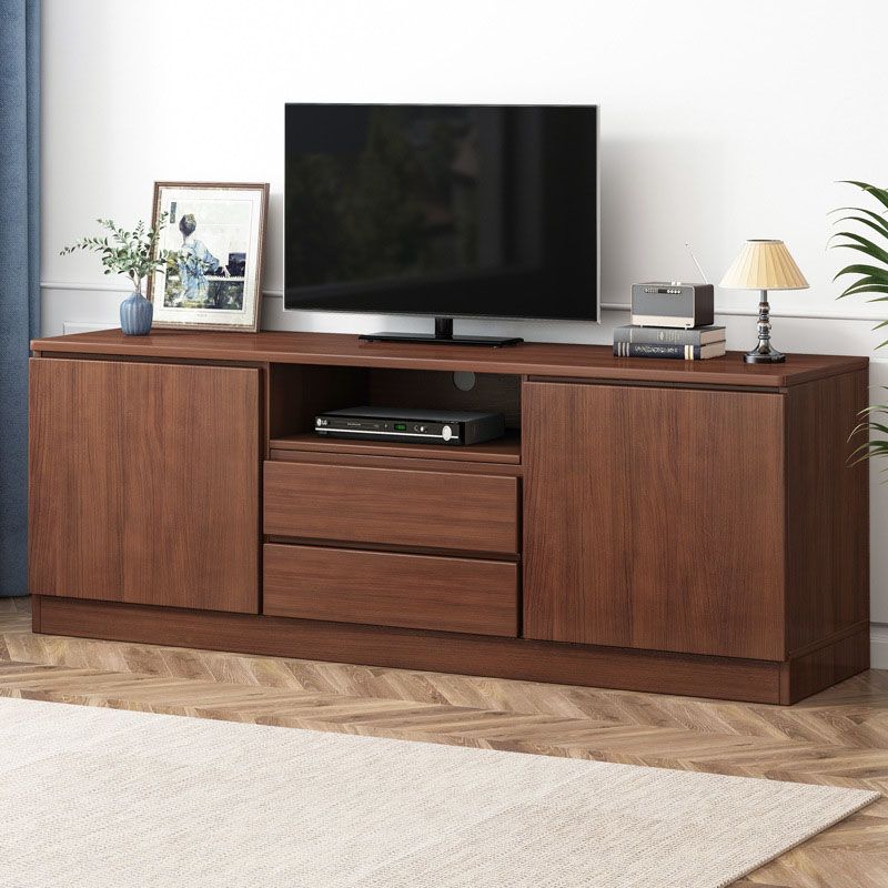 58-inch H Traditional TV Stand Console Wood TV Stand With 2 Doors