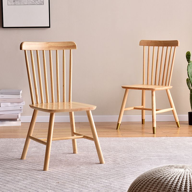 Traditional Wood Windsor Back Side Chair 19'' Wide Indoor Dining Chair