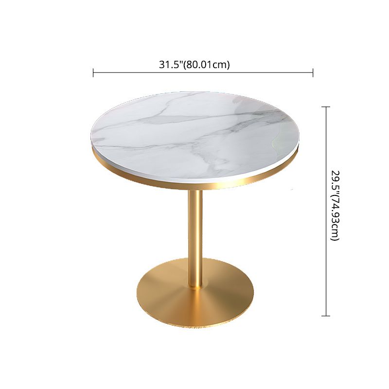 Modern Sintered Stone White Dining Room Set with Round Table Formal Dining Table Furniture