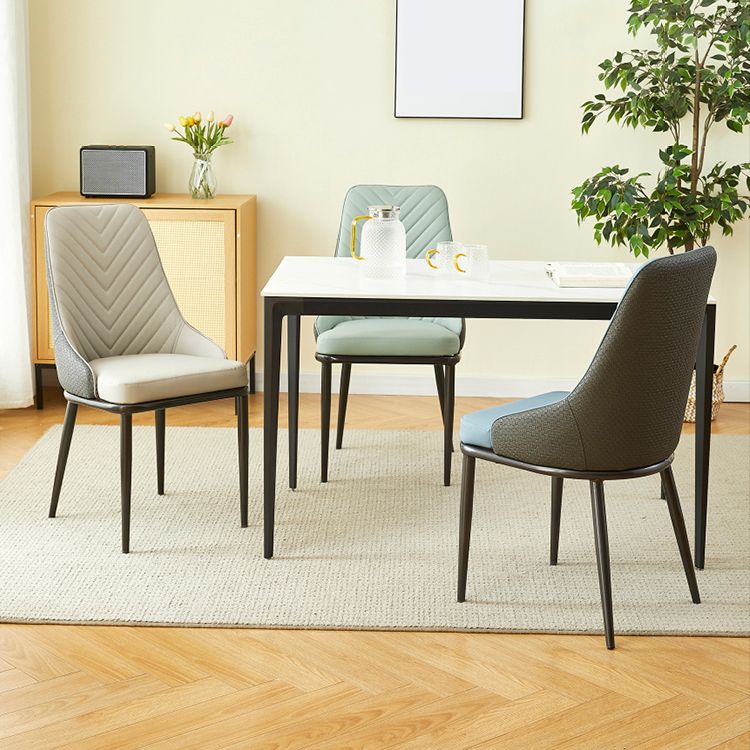 Kitchen Upholstered Dining Side Chair PU Leather Dining Chairs