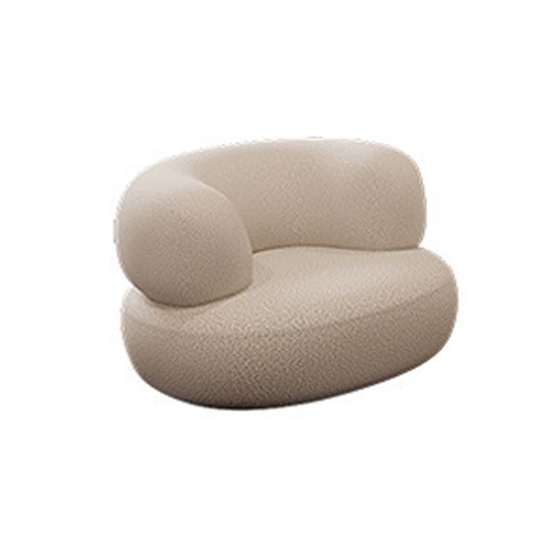 Tight Seat Modern Curved Loveseat Solid Color Stain Resistant Sofa