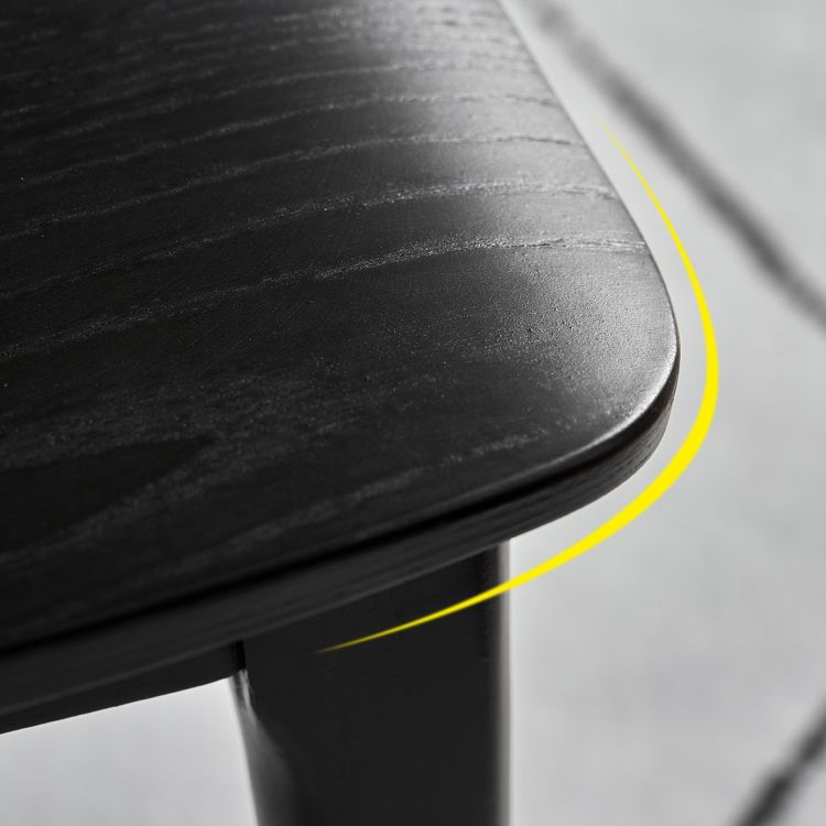 Silla de comedor tradicional de madera sin brazos, respaldo abierto, silla lateral de comedor (juego de 2)