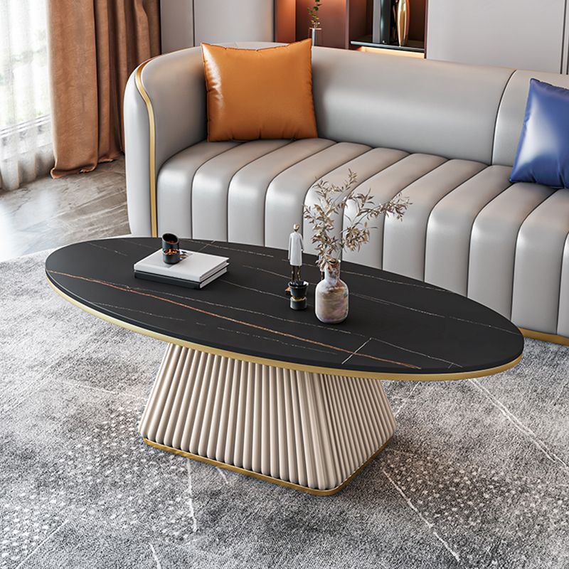 15.74" Tall Pedestal 1 Single Coffee Table Round Cocktail Table
