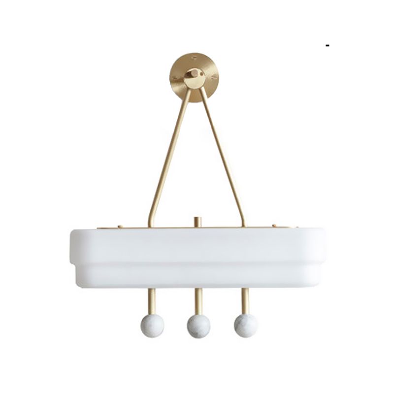 Acrylic Rectangle Wall Lighting Minimalist LED Sconce Light Fixture in White for Dining Room, Warm/White Light