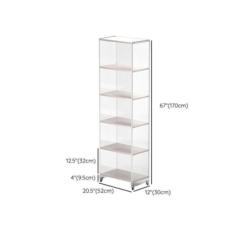Contemporary Closed Back Bookshelf Acrylic Bookcase for Home Office