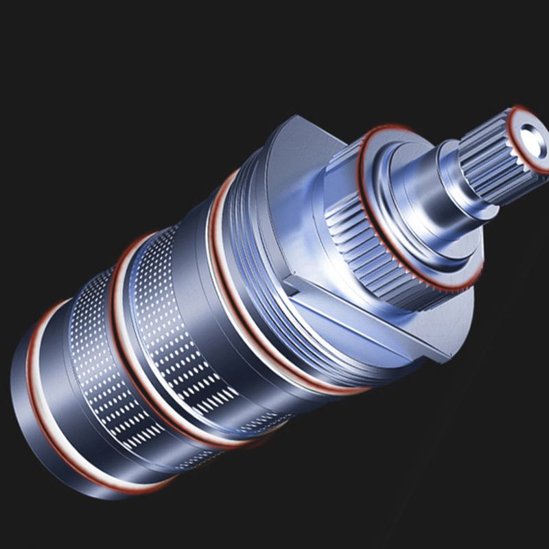 White Round Metal Shower Faucet Valve Included Shower Head Shower on Wall