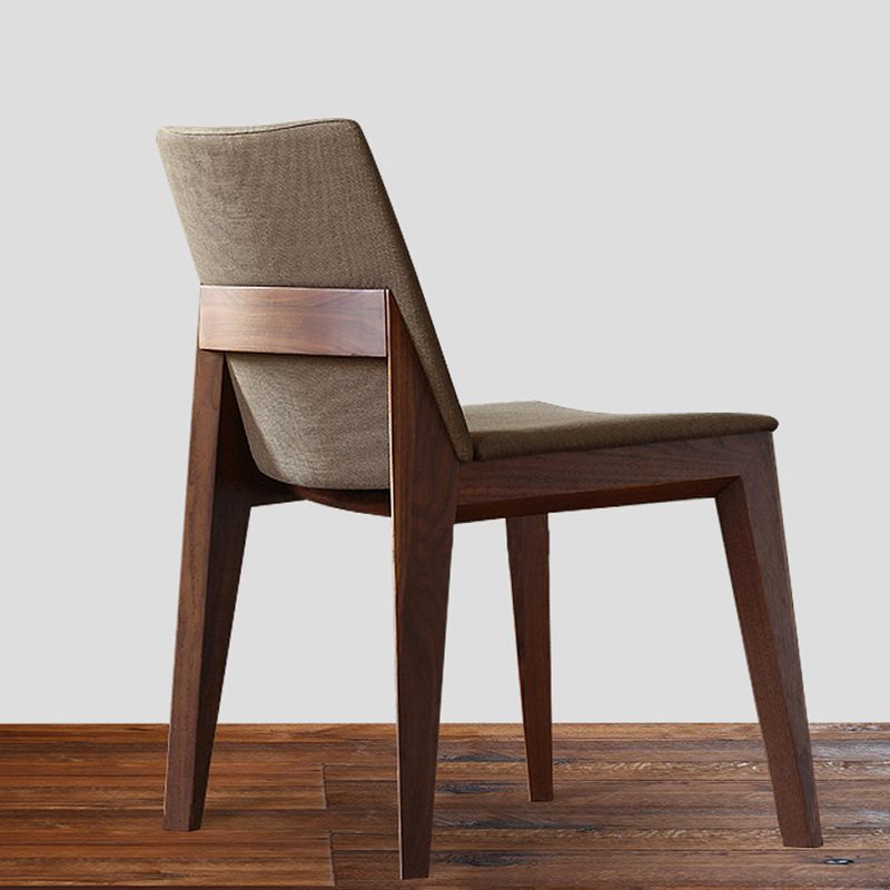 Wood Kitchen Armless Dining Chairs Contemporary Parsons Chairs