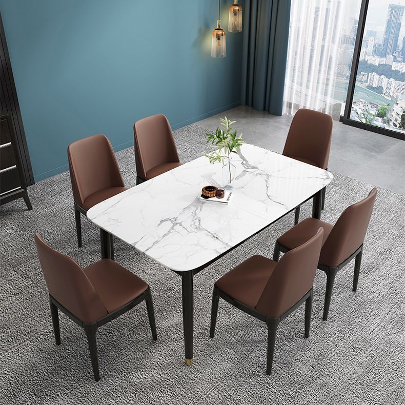 Leather Scandinavian Restaurant Side Chair Colorful Parsons Dining Chair