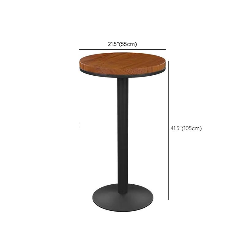 Industrial Bar Table Dining Table with Pedestal Base for Kitchen Living Room