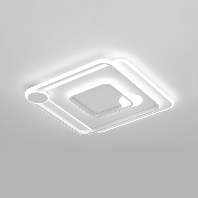 Nórdico de techo cuadrado de luz de techo de LED de metal cerca de techo de iluminación fija en blanco