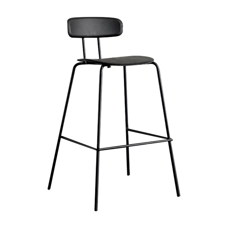 Scandinavian Milk Tea Shop Metal Bar Stool Matte Finish Footrest Stool