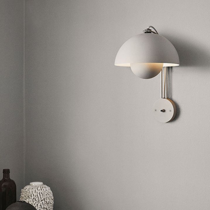 Macaron Wall Light 1-Light Wall Mount Lamp with Metal Shade for Bedroom