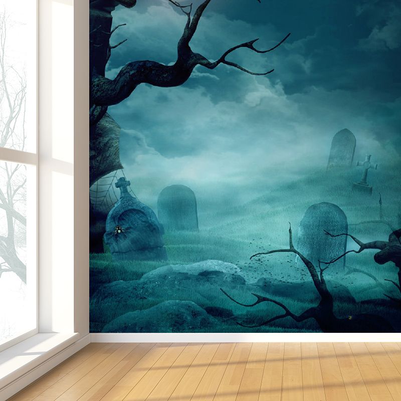 Full Moon Mural Decal Modern Decorative Living Room Wall Covering, Custom Printed