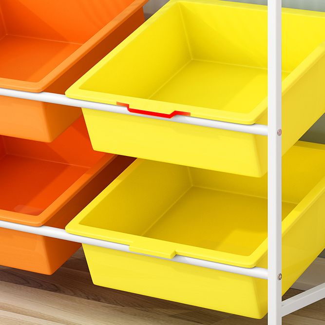 Metal and Plastic Bookshelf Scandinavian Bookcase for Home Office