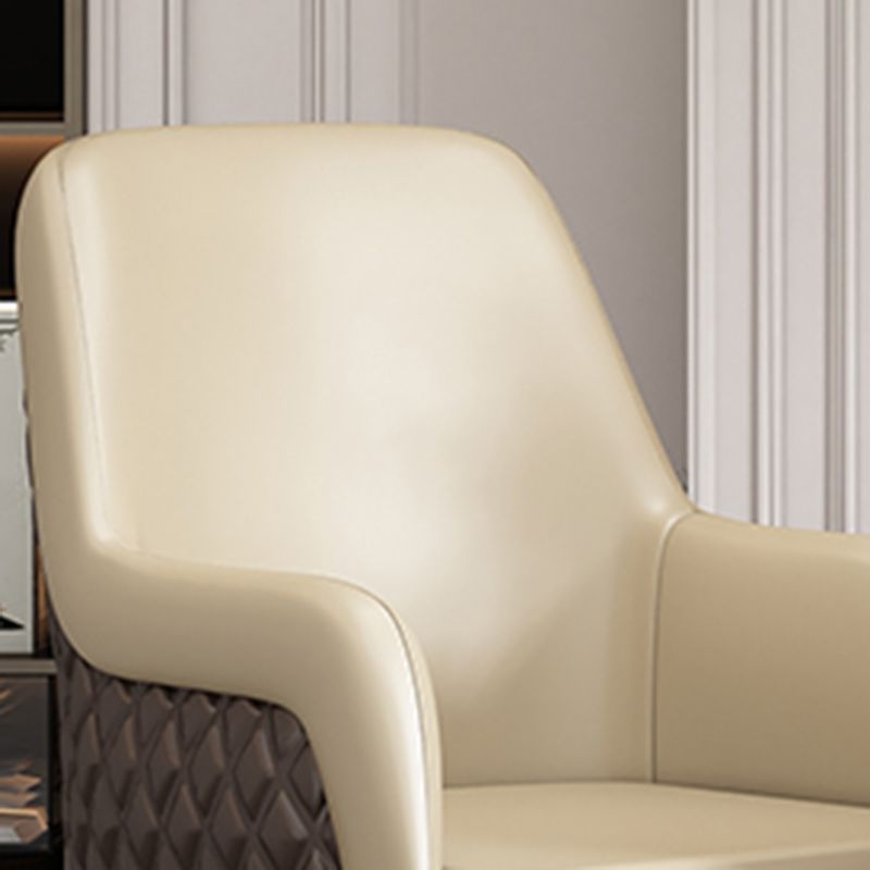 Luxury Style Metal Chair Solid Back Dining Kitchen Arm Chair for Dining Room