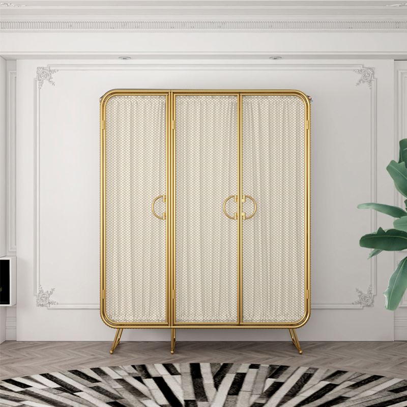 Modern Style Wardrobe Cabinet Metal Clothes Rail Wardrobe Armoire