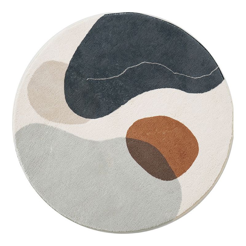 Tapis de couleur de contraste de tapis moderne beige tapis de support sans glissement pour décoration intérieure