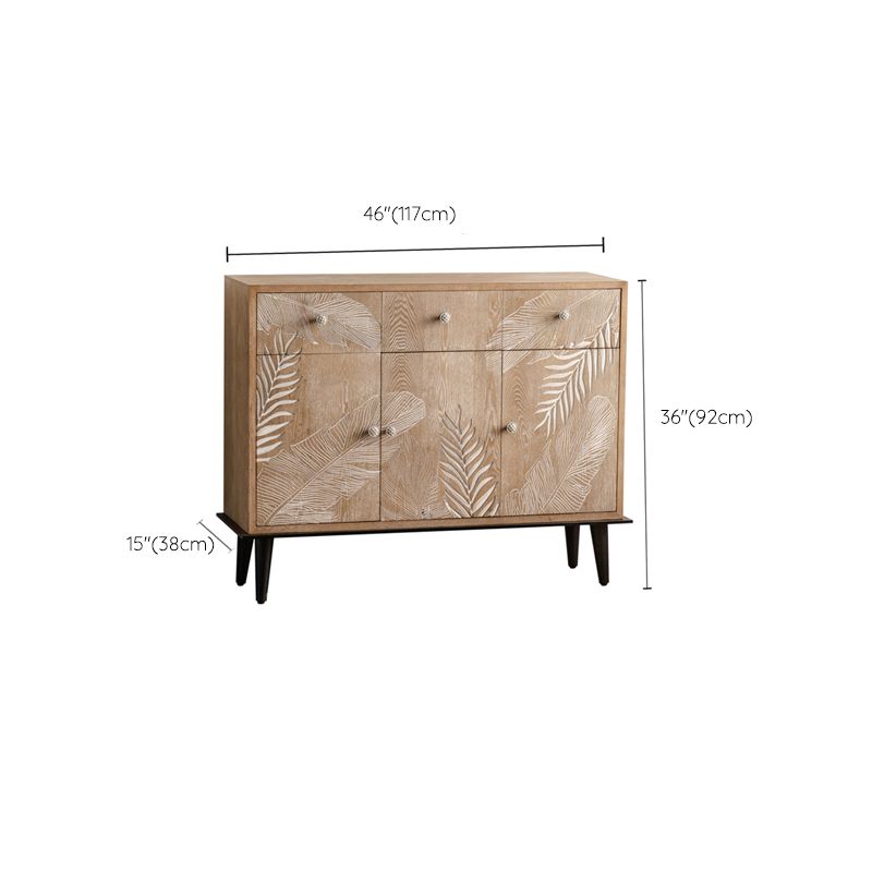 Modern Standard Storage Cabinet Solid Wood Cabinet with Drawer