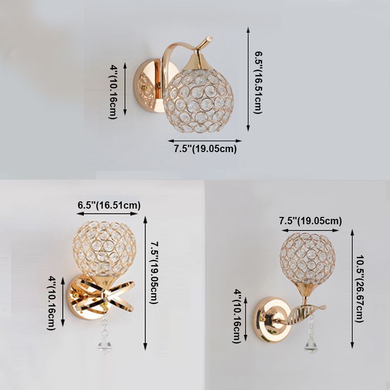 Light montata in oro minimalista in stile muro di fulmine a muro di cristallo