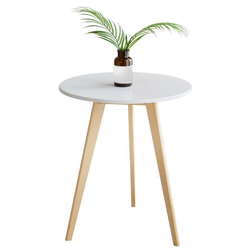 Contemporary Style Side End Table Wooden 3 Legs Round Sofa Side Accent Table
