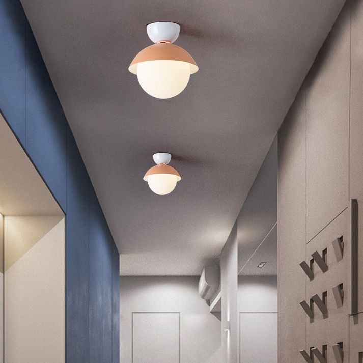 Lámpara de techo LED nórdica acrílica de una luz con montaje semi empotrado para dormitorio infantil