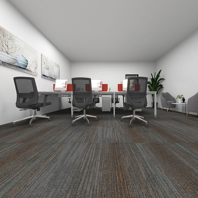 Carpet Tile Non-Skid Fade Resistant Solid Color Loose Lay Carpet Tiles Bedroom