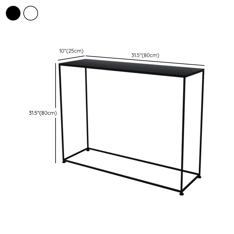Contemporary Console Table Antique Finish Console Sofa Table in Metal