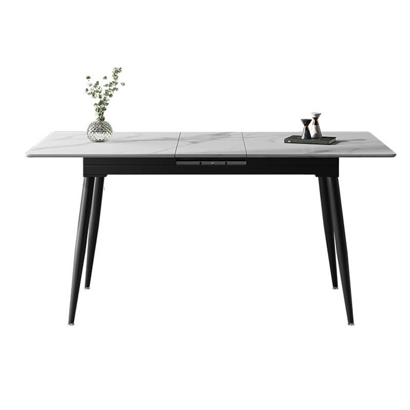 Rectangular Sintered Stone Dining Table Modern Furniture with 4 Legs for Home