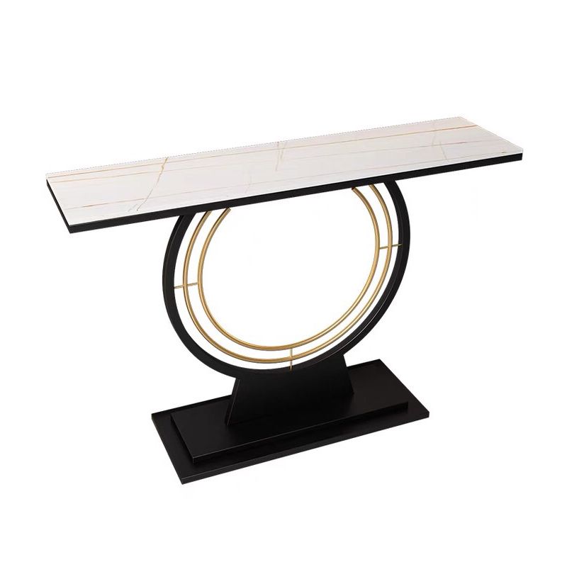 11" Wide Stone Contemporary Console Table Rectangle Console Sofa Table