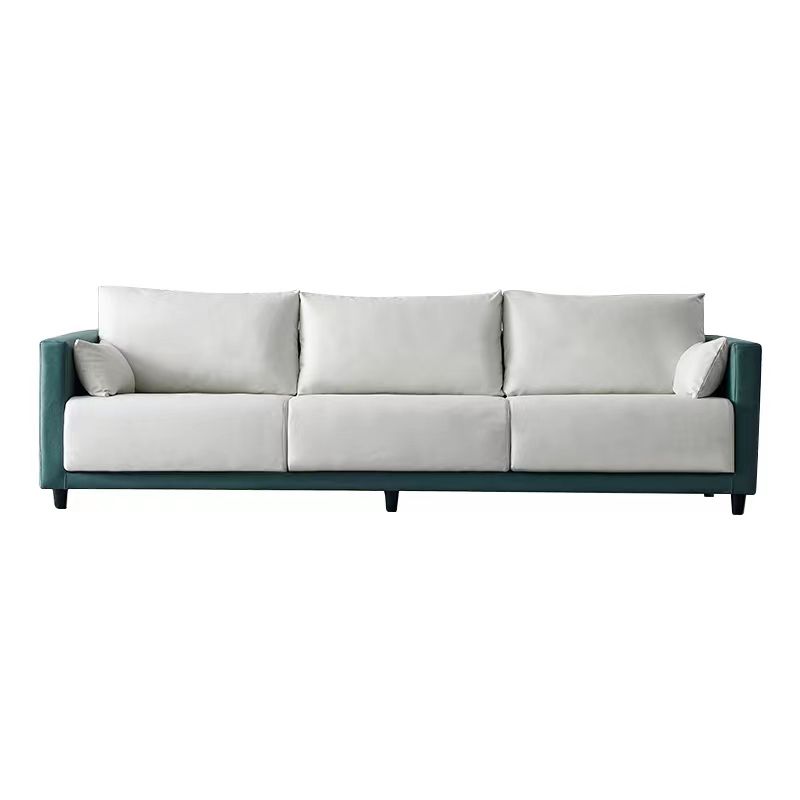 3 Seater 29.5" H Faux Leather Square Arm Sofa for Living Room