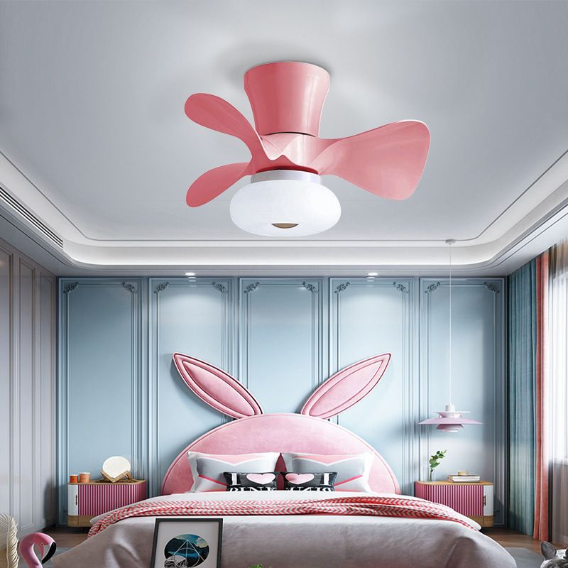 Macaron Round Hanging ventilador acrílico para niños acrílico dormitorio led semi rasgador de rubor