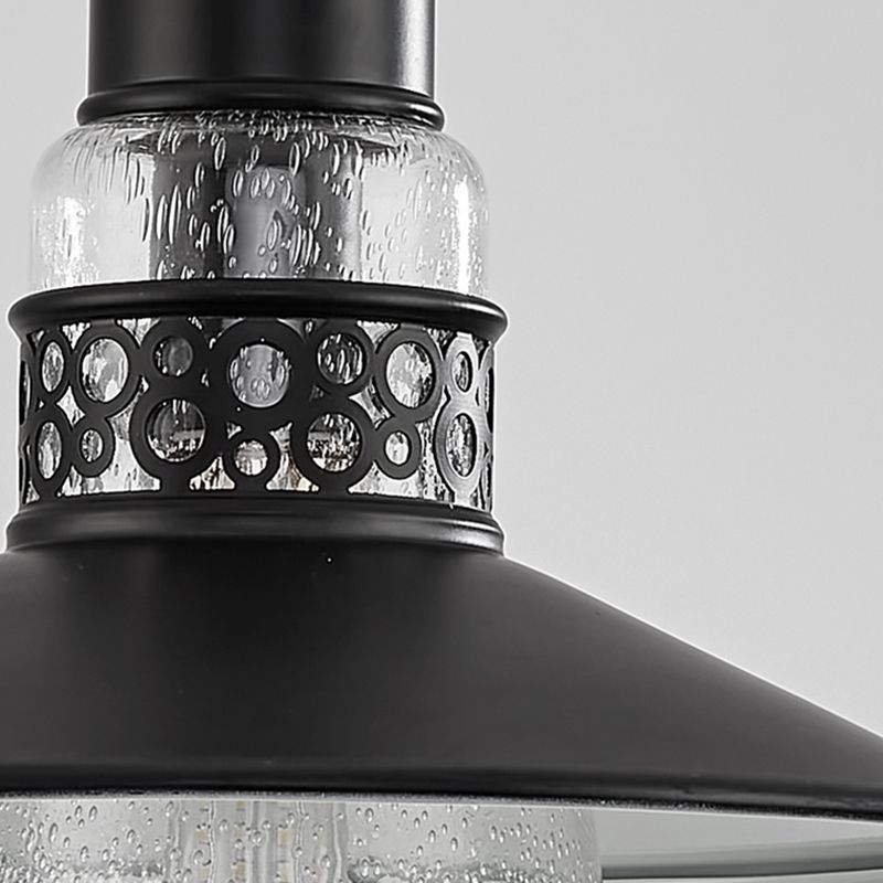 Cilindrische inbouwlamp Traditionele 1-lichts close-to-plafondlamp met glazen kap