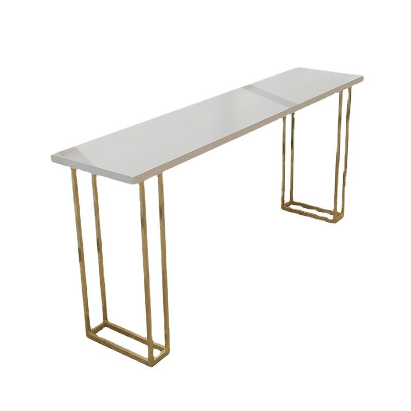 Glam Style Rectangle Counter Set 1/5 Pieces Solid Wood Bistro Set