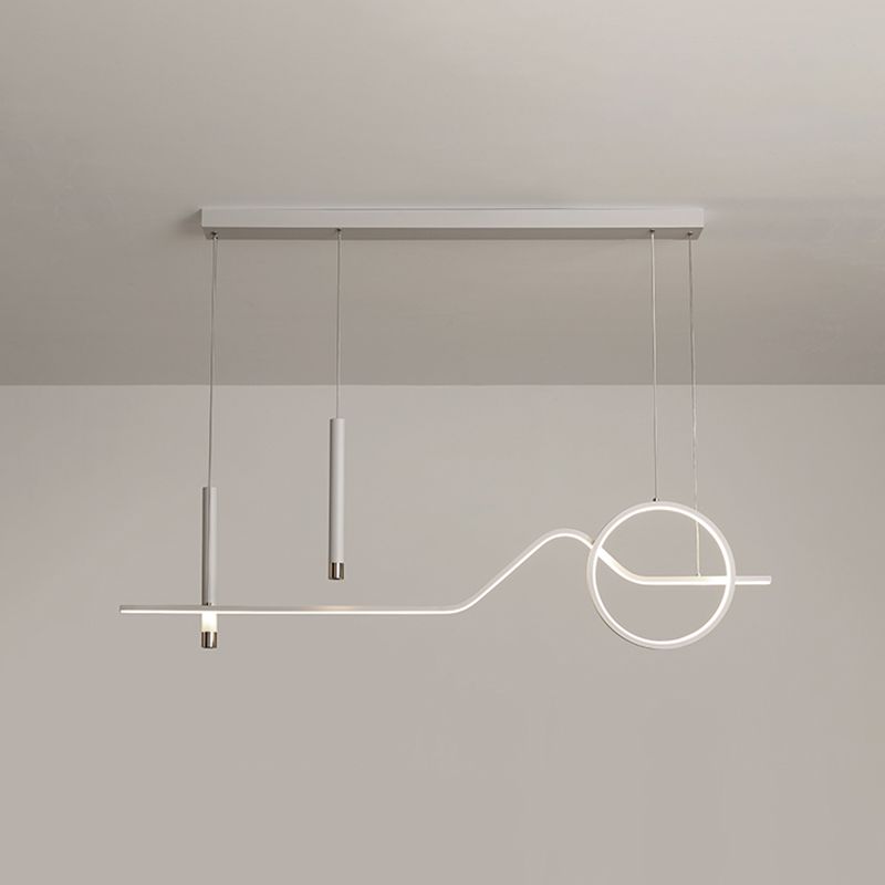 Illuminazione dell'isola geometrica contemporanea Metal 4 Light Segret Isola Light