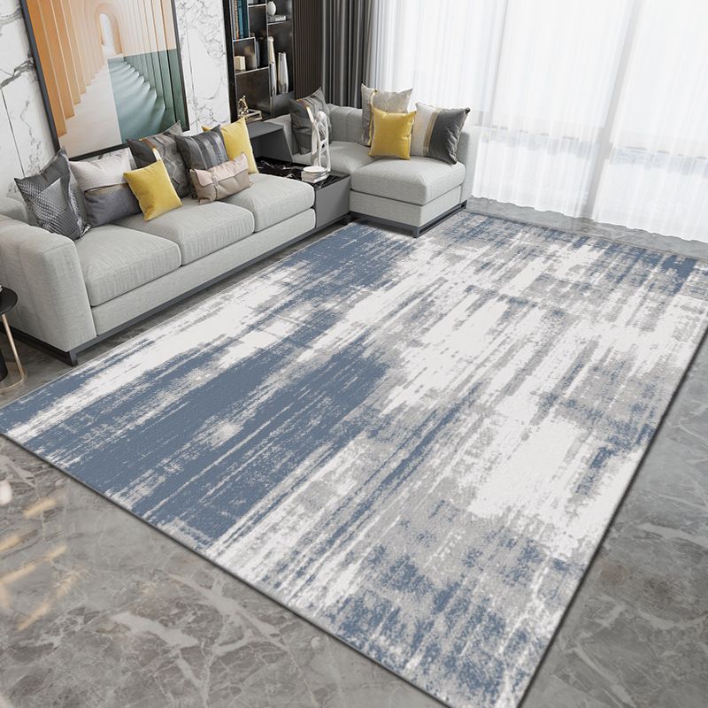 Light Gray Graphic Carpet Polyester Simple Carpet Washable Rug for Drawing Room