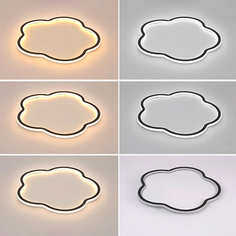 Flower Bedroom Flush Ceiling Light Metal LED Simplicity Flush Mount Light Fixture