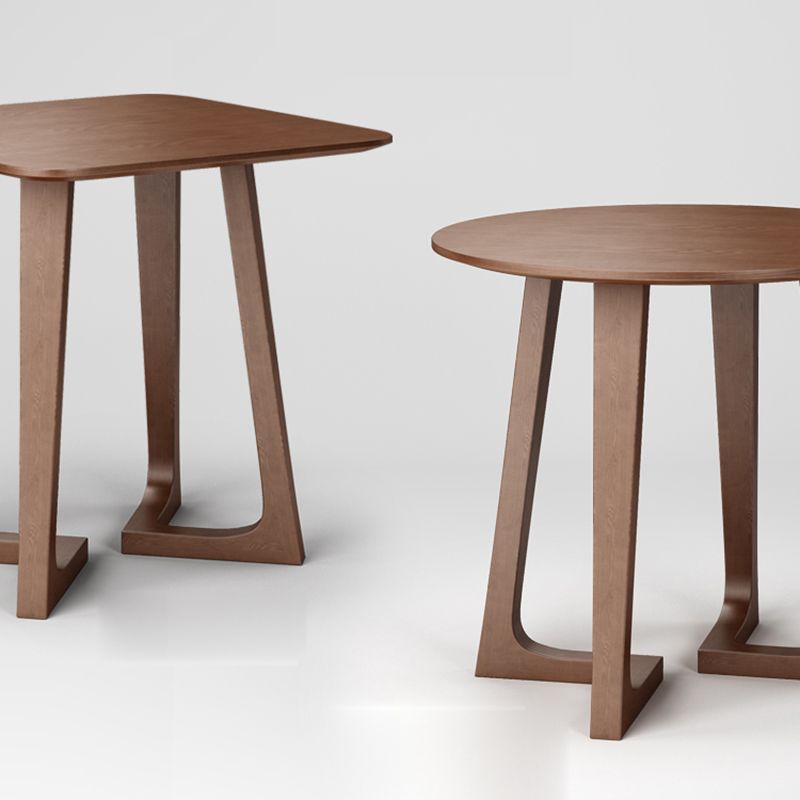 Modern Pine Solid Wood Dining Table Double Pedestal Dining Table for Dining Room